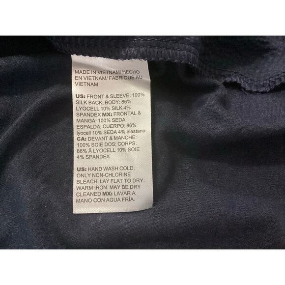 Chicos silk blend relax dollman sleeve size 3 (XL) navy - Picture 4 of 7